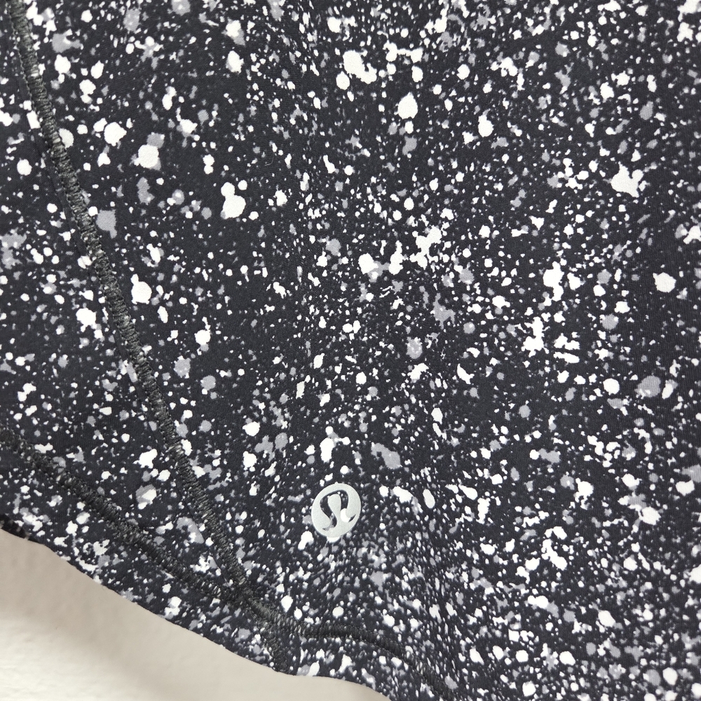 Lululemon Sculpt Tank Top Splatter White Black Mesh Athletic Workout Size 4 - Picture 10 of 14